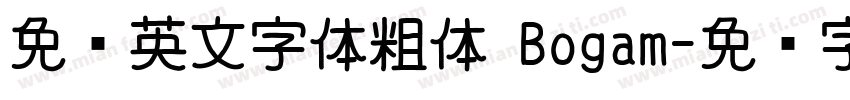 免费英文字体粗体 Bogam字体转换